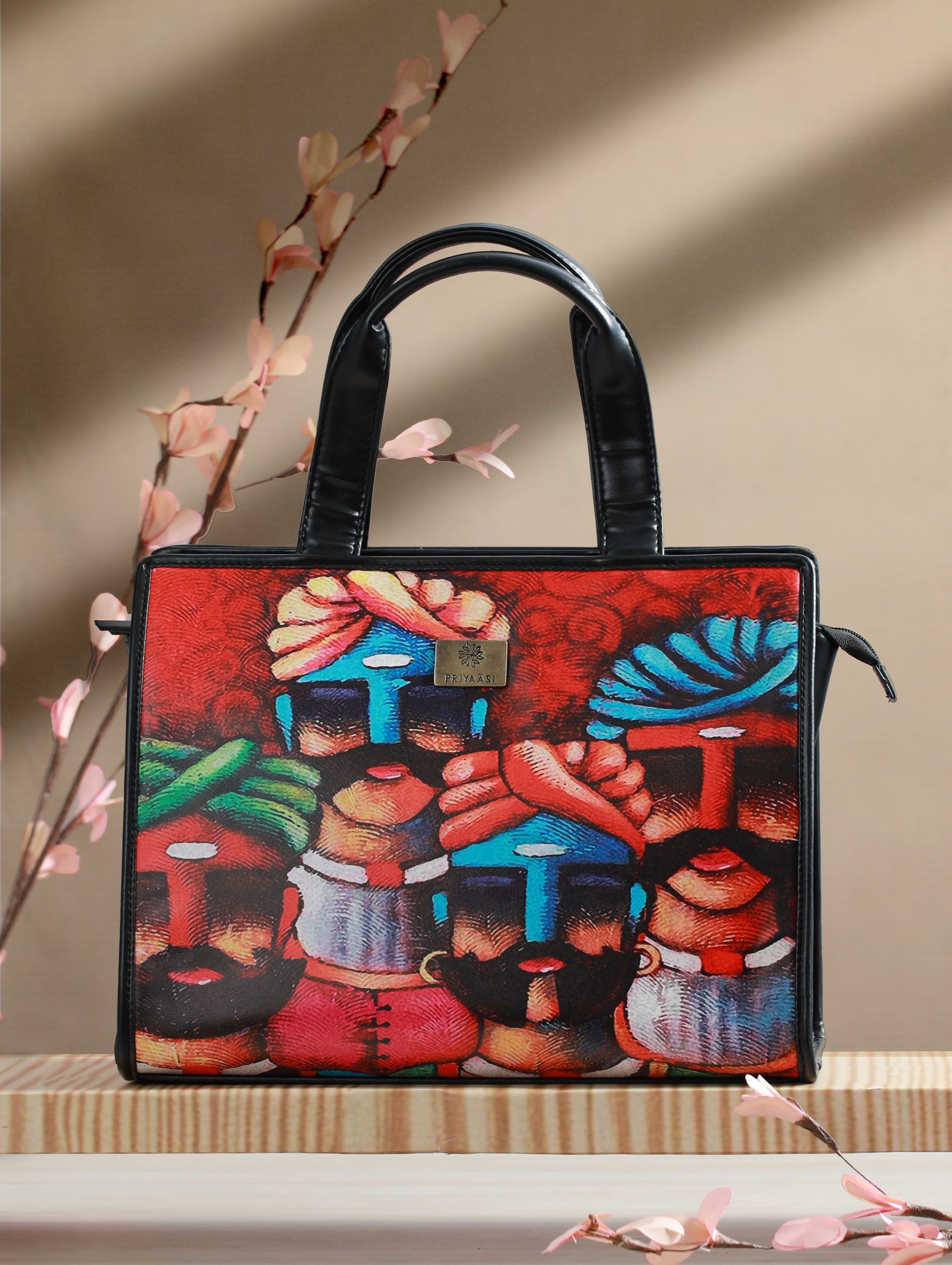Women's Rajasthani Folk Digital Print Tote Bag - Priyaasi
