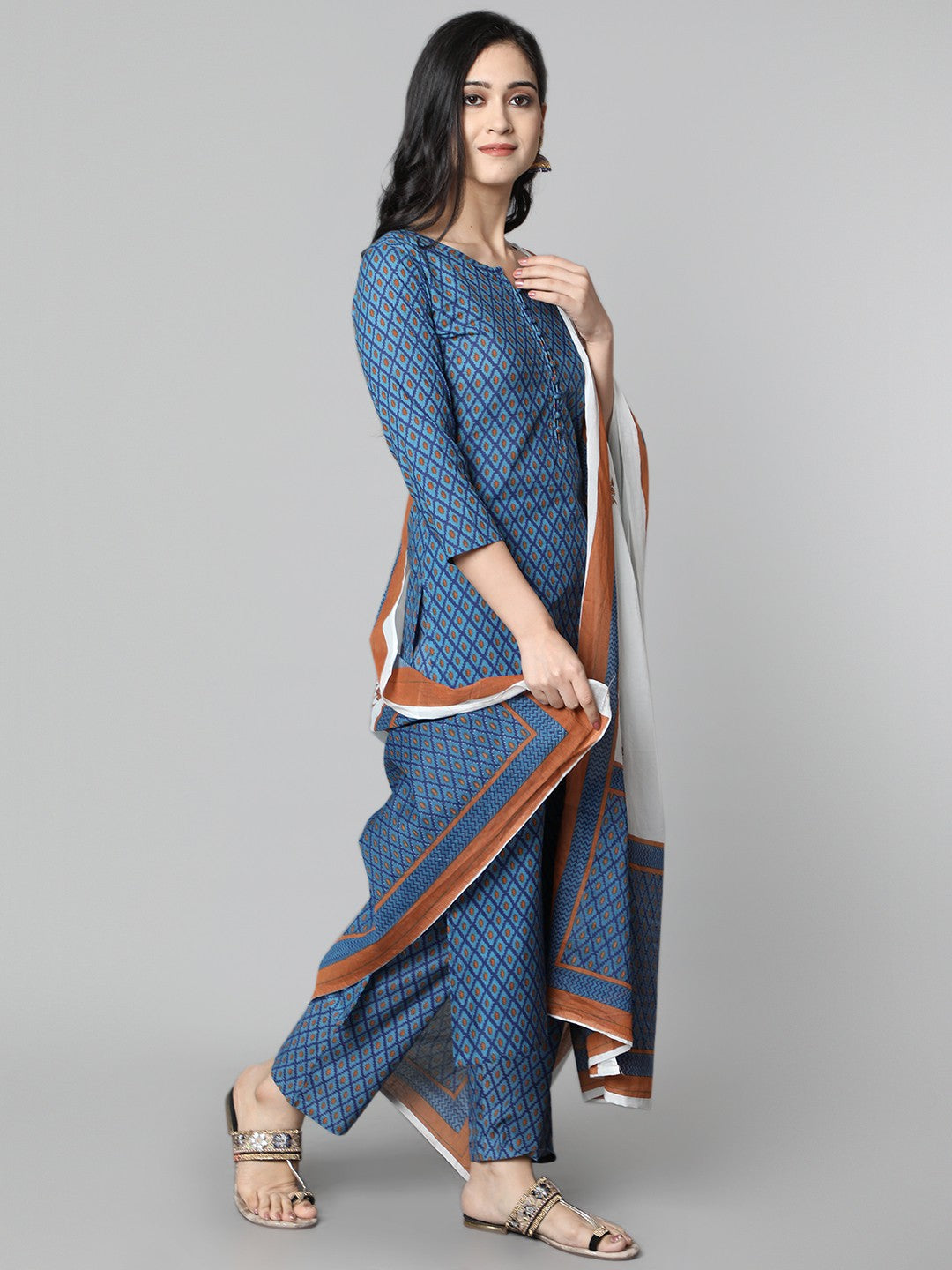Women's Blue Printed Rayon Kurti Collection - Dwija Fashion