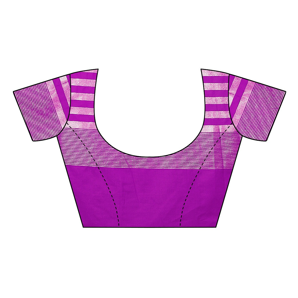 Women's Purple Cotton Silk Weaving Saree - Vamika