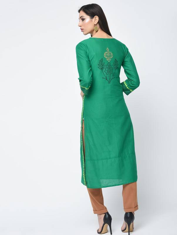 Women's Block Printed Straight Kurta