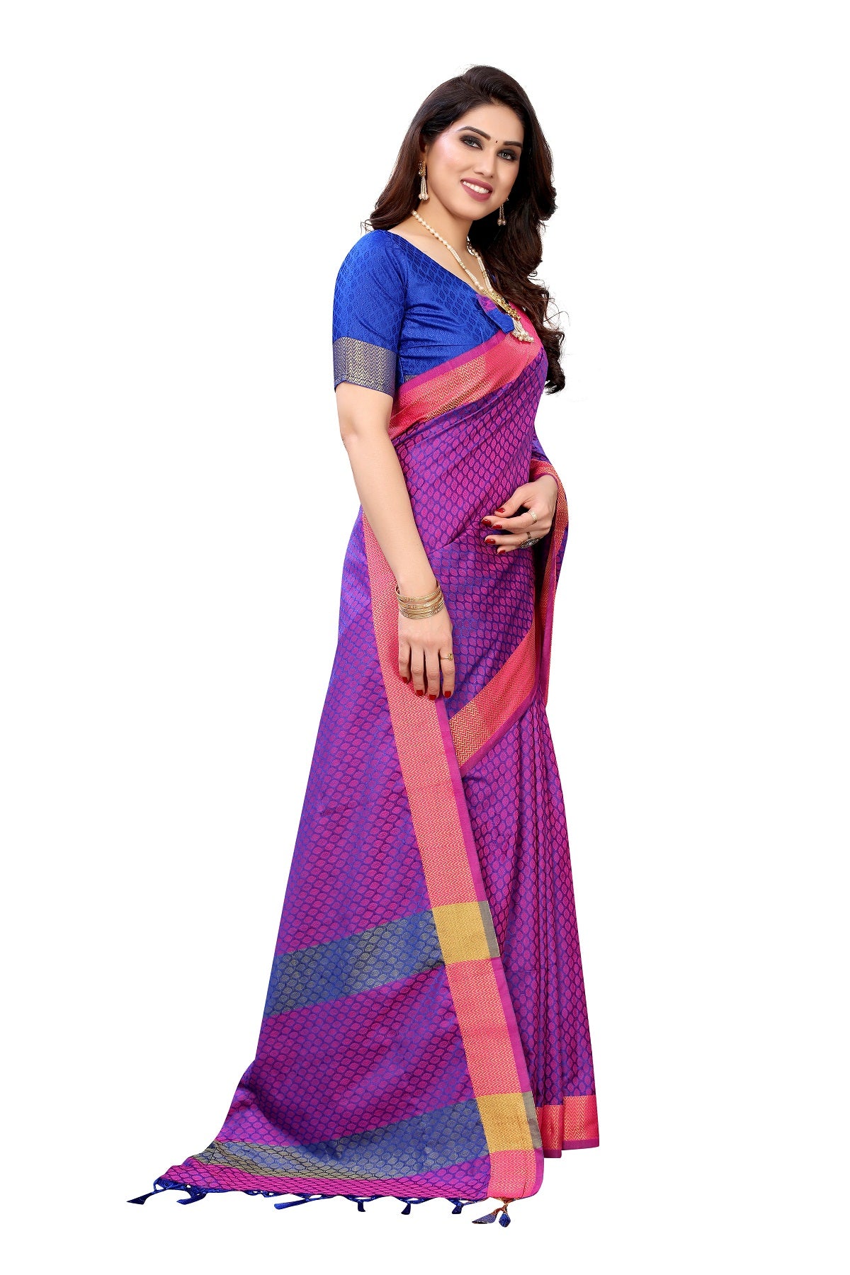 Vamika Banarasi Jacquard Weaving Purple Saree