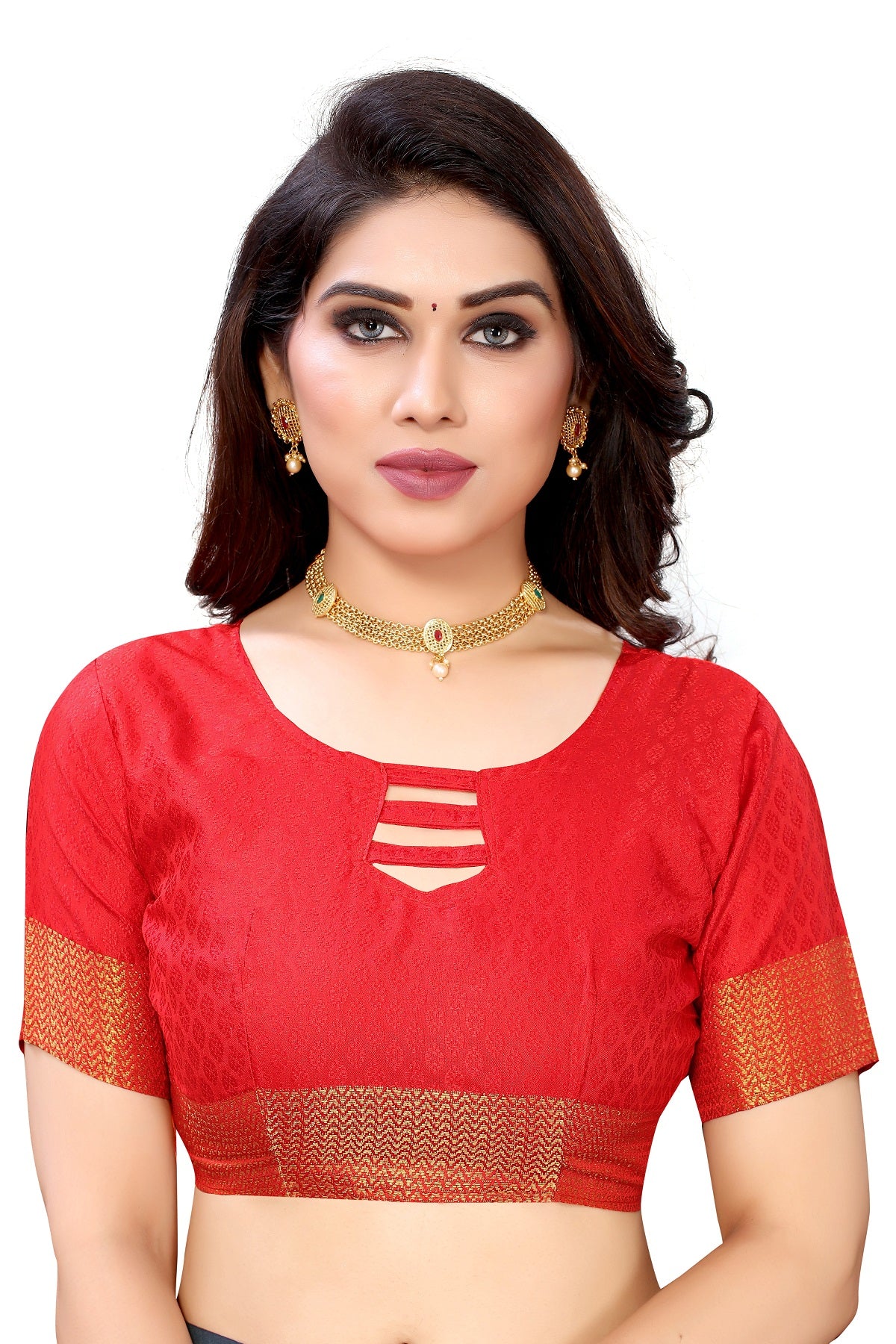Vamika Banarasi Jacquard Weaving Red Saree
