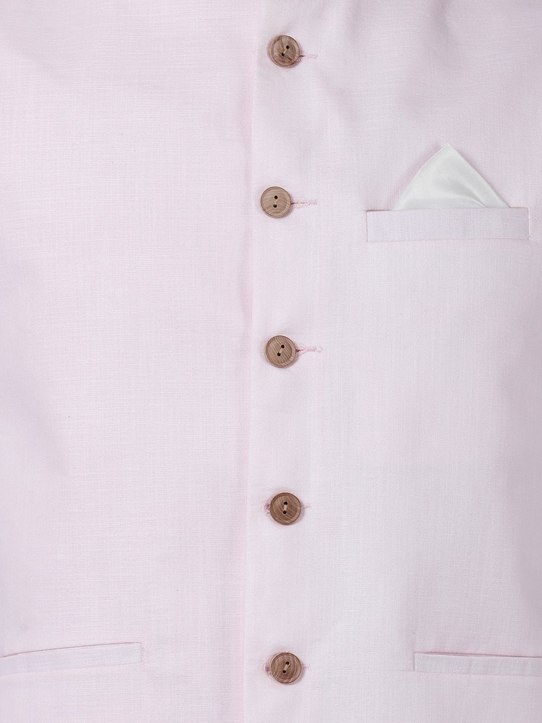 Men's Pink Cotton Ethnic Jacket - Vastramay