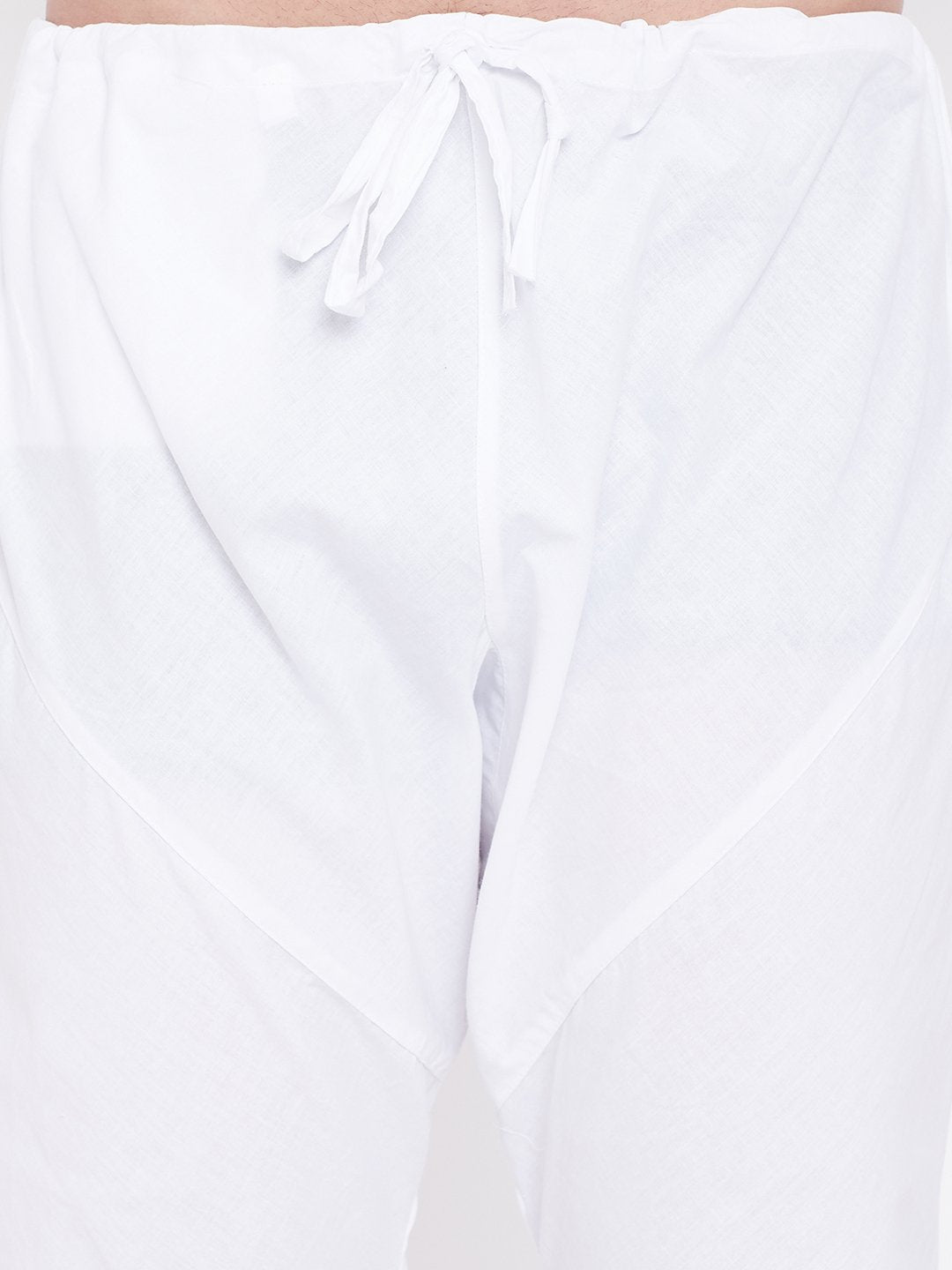 Men's Beige, Aqua And White Cotton Blend Jacket, Kurta and Pyjama Set - Vastramay