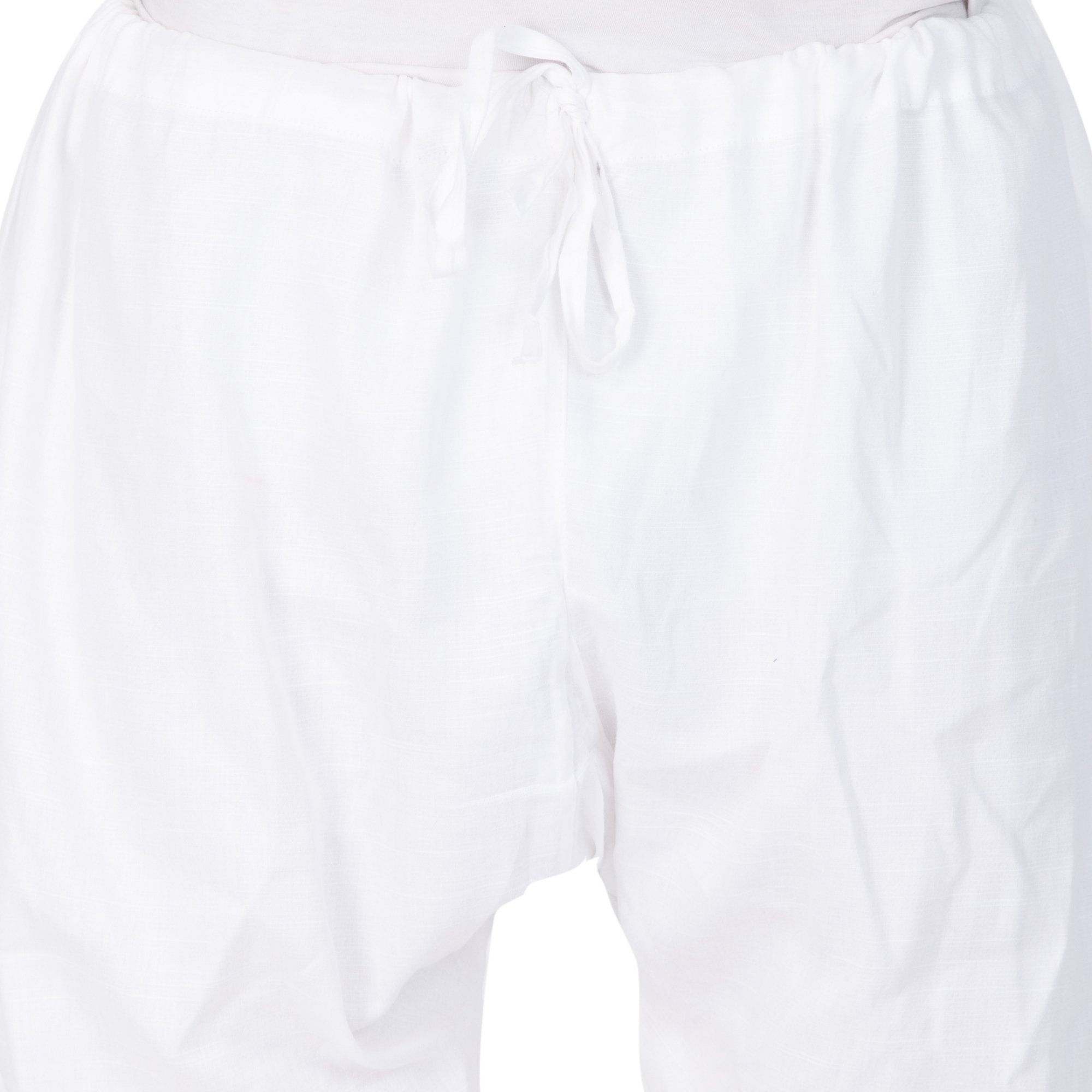 Men's White Cotton Kurta, Pyjama & Dupatta Set