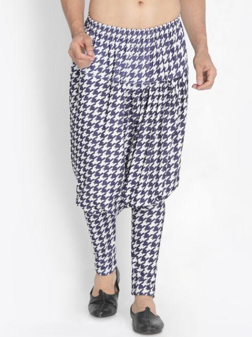Men's Blue Cotton Lycra Pyjama