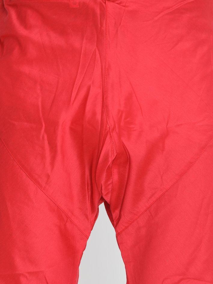 Men's Red Cotton Blend Pyjama