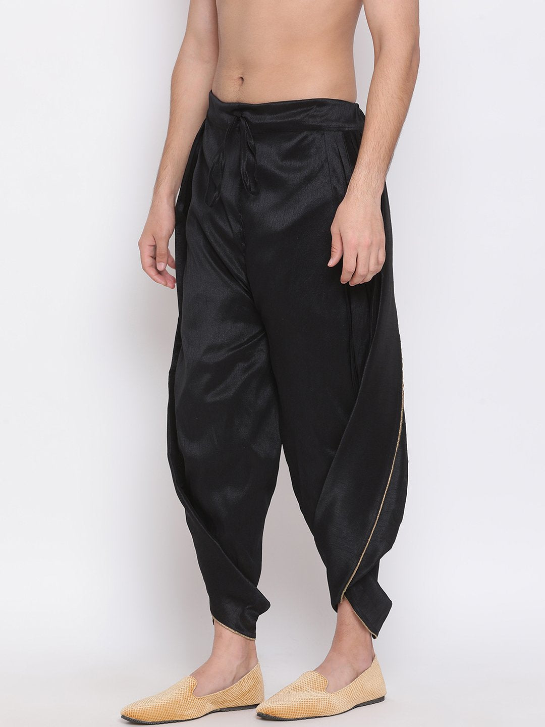 Buy Black Solid Dhoti Pants by Designer Ritu Kumar Online at Ogaan.com