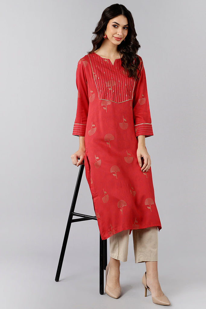 Women's Ahika Cotton Embroided Kurta