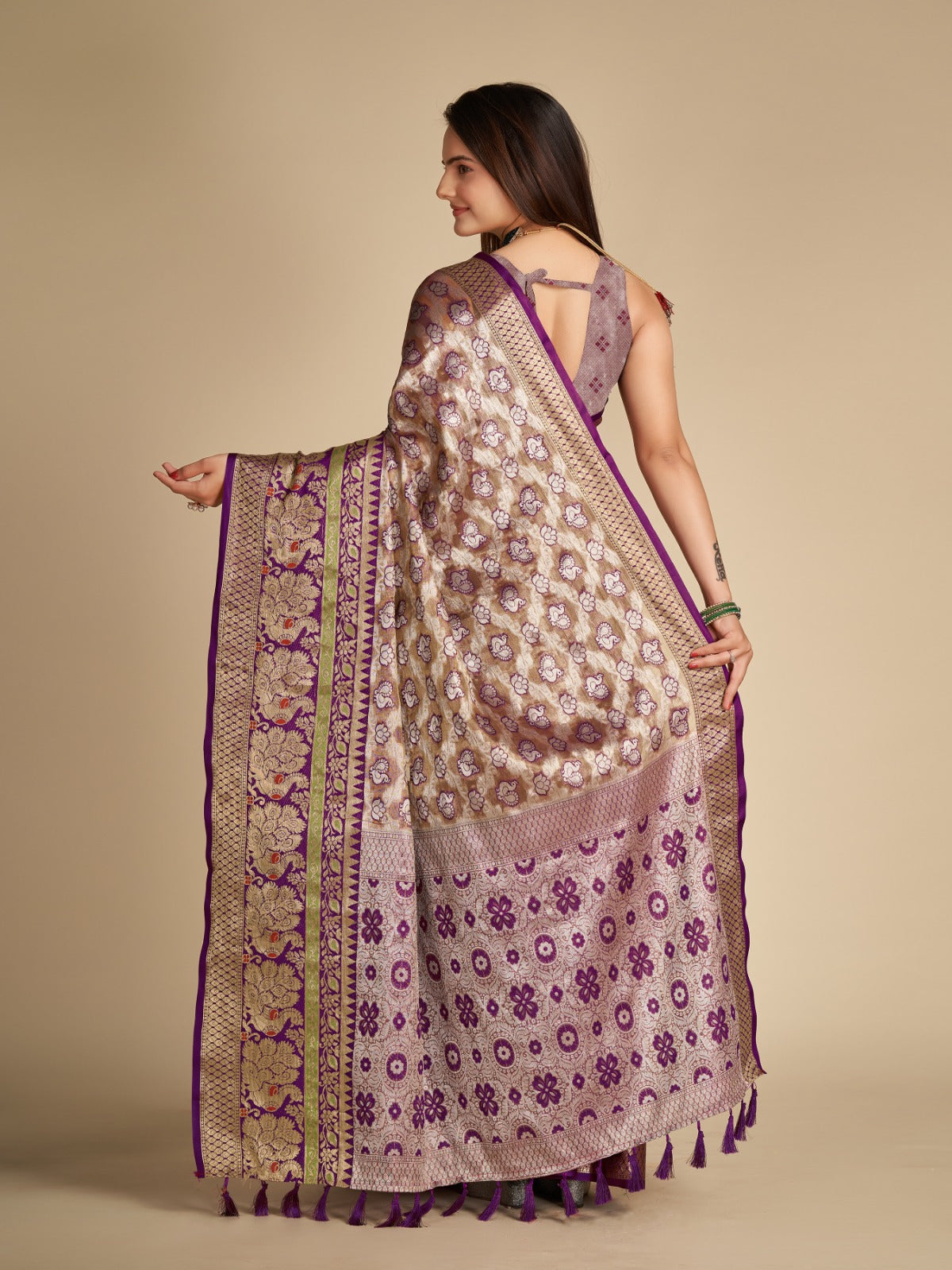 Women's Pure Tissue Silk Designer Saree Collection - Dwija Fashion