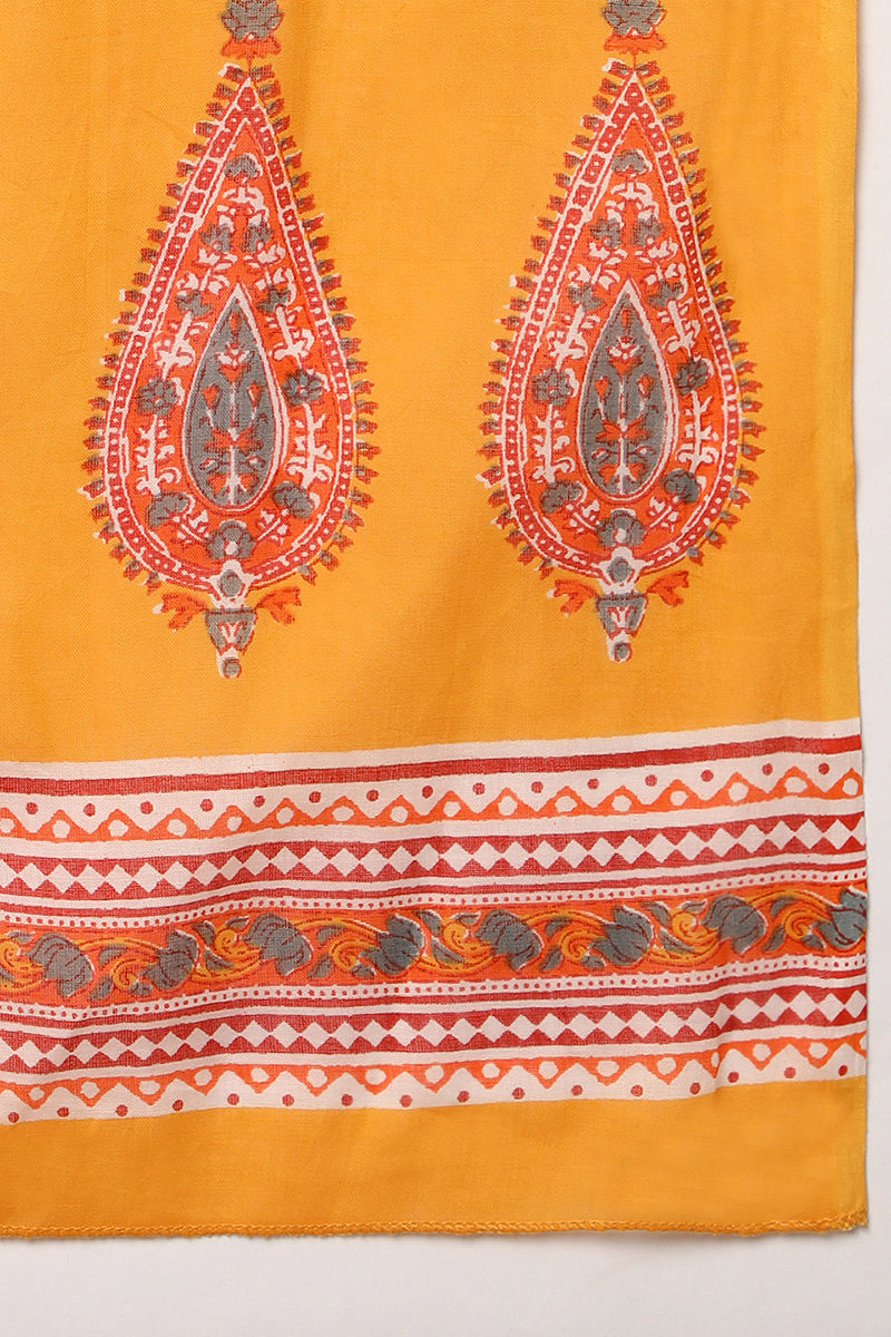 Women's Cotton Printed Kurta Pants Dupatta Set - Ahika