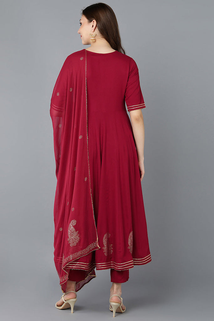 Women's Cotton Embroidered Kurta Pants With Dupatta