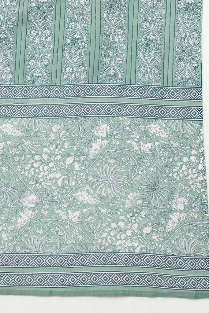 Women's Cotton Floral Printed Kurta Pant With Dupatta