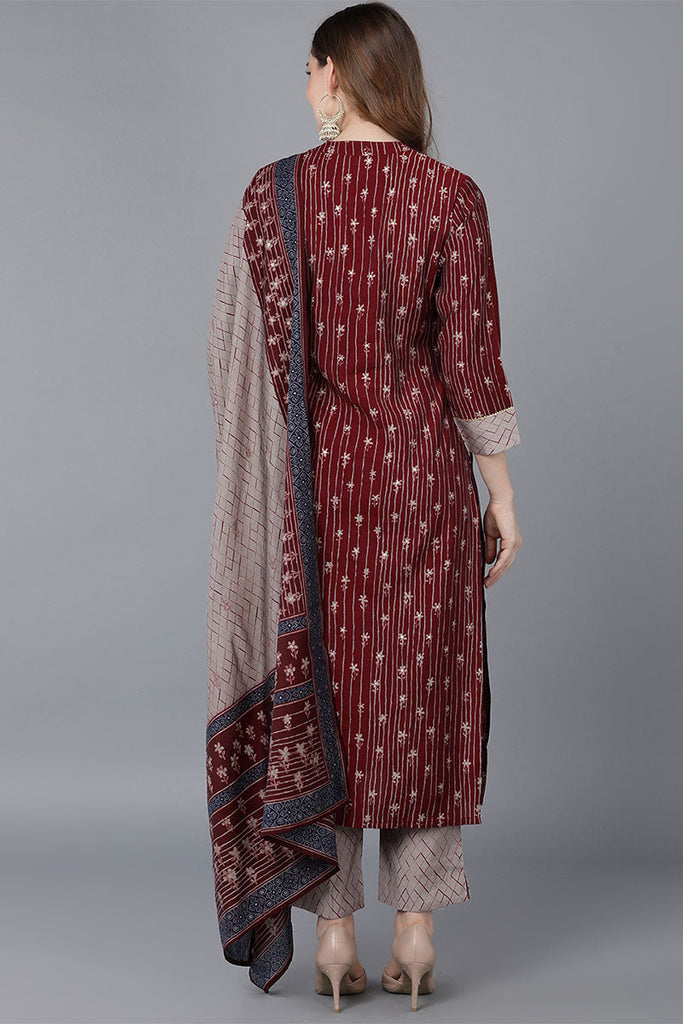 Women's Poly Silk Printed Kurta Pants With Dupatta