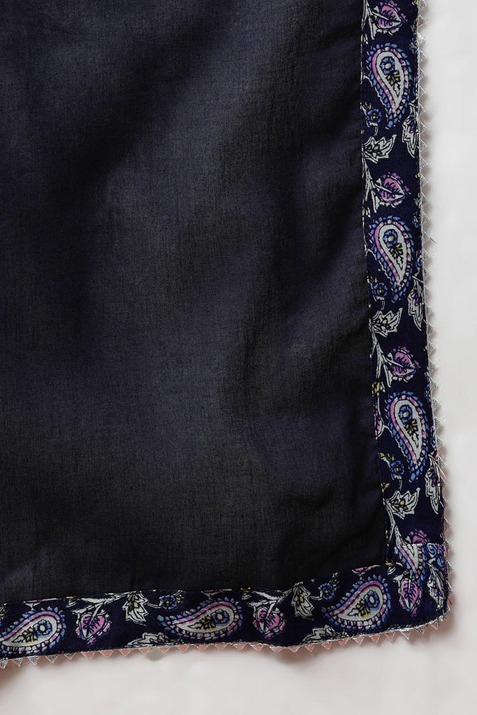 Women's Cotton Floral Printed Kurta Palazzos With Dupatta