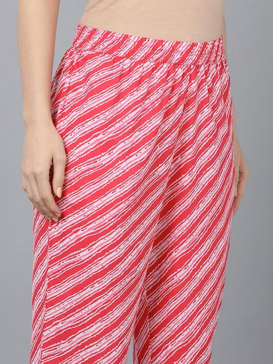 Women's Cotton Yoke Design Kurta Pants With Dupatta