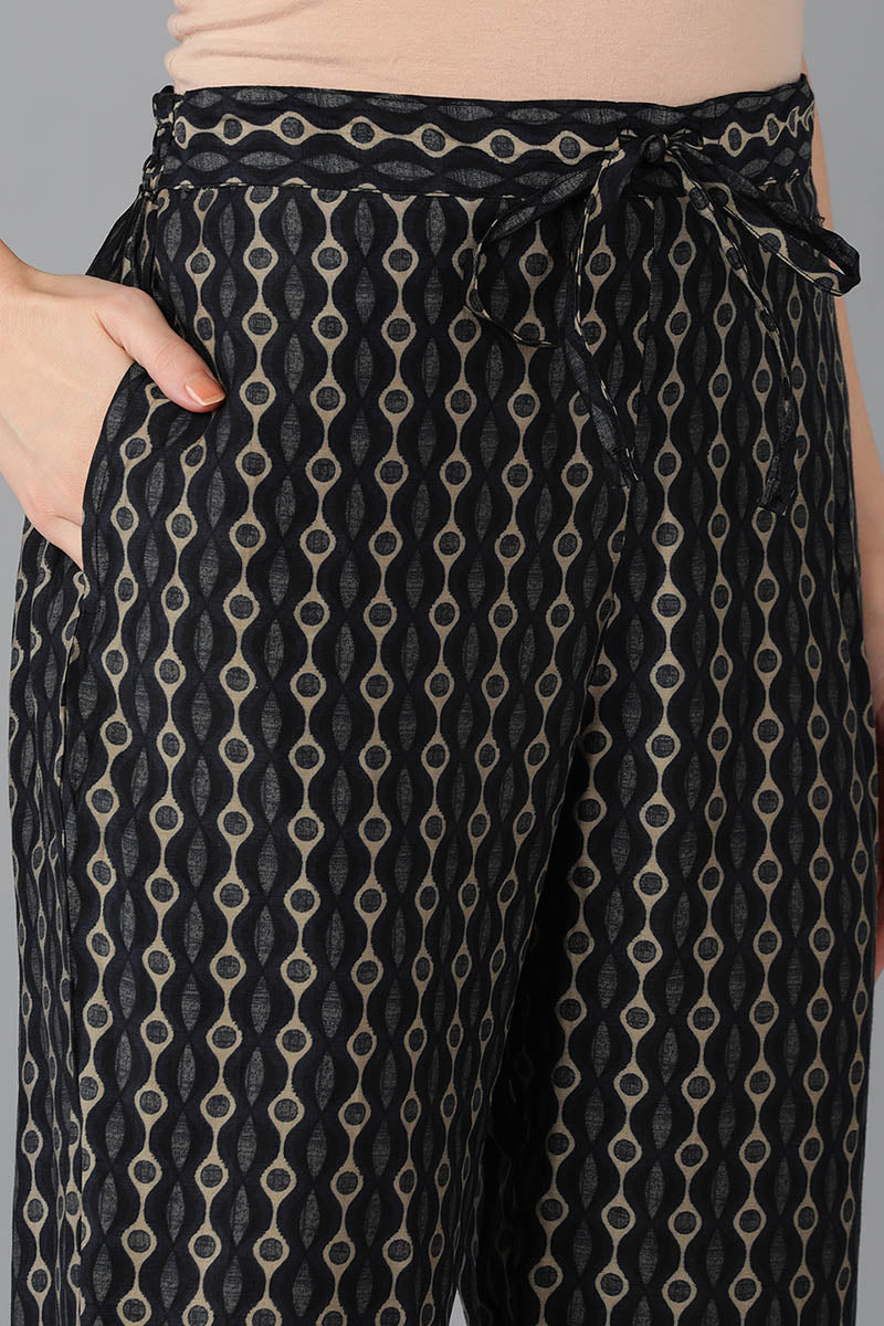 Women's Silk Blend Printed Kurta Pants With Dupatta - Ahika