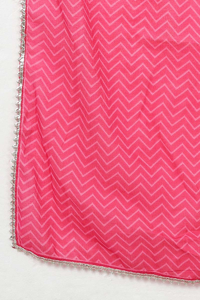 Women's Cotton Abstract Printed Kurta Pants With Dupatta