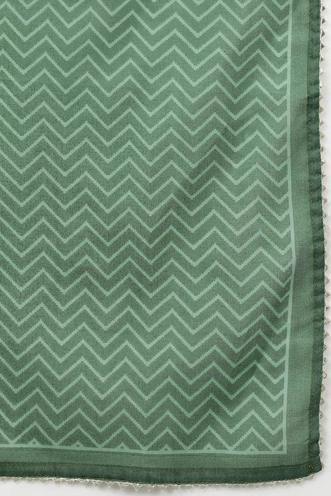 Women's Cotton Abstract Printed Kurta Pant With Dupatta