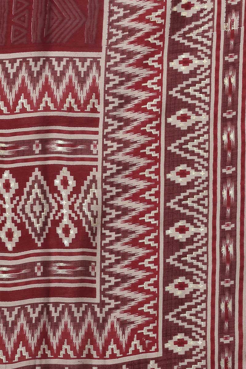 Women's Silk Blend Embroidered Ikat Printed Kurta Pant With Dupatta - Ahika
