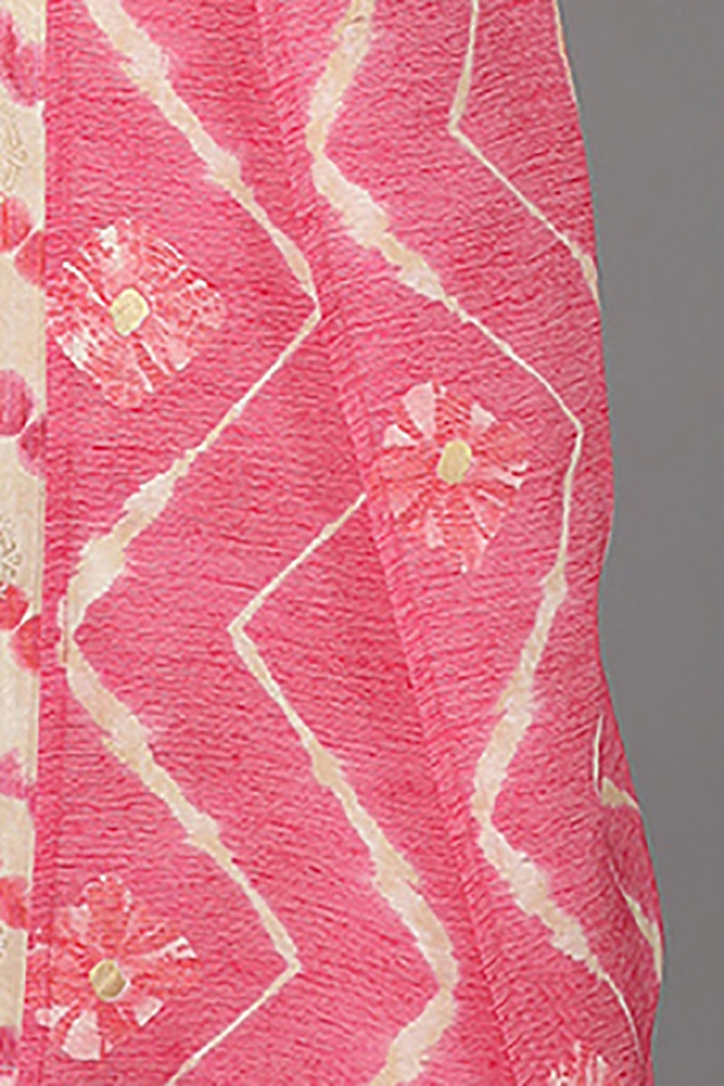 Women's Silk Blend Ivory Embroidered Festive Wear Suit Set - Ahika