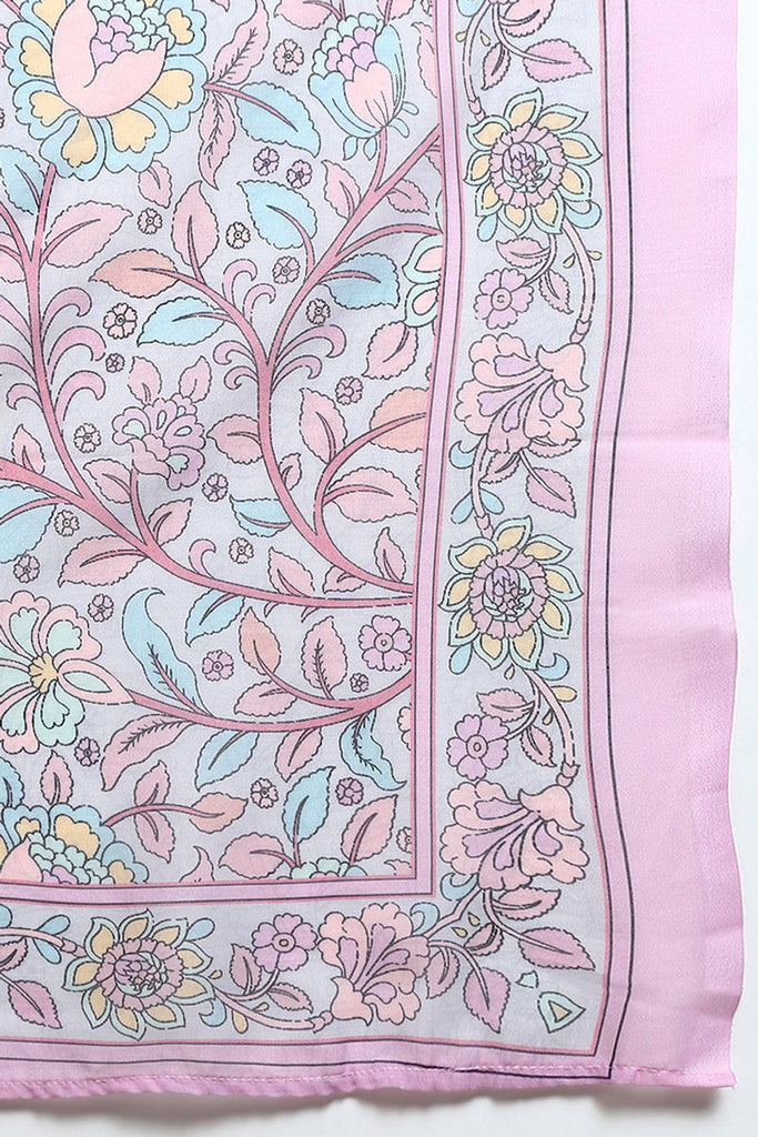 Women's Pink Cotton Embroidered Suit Set