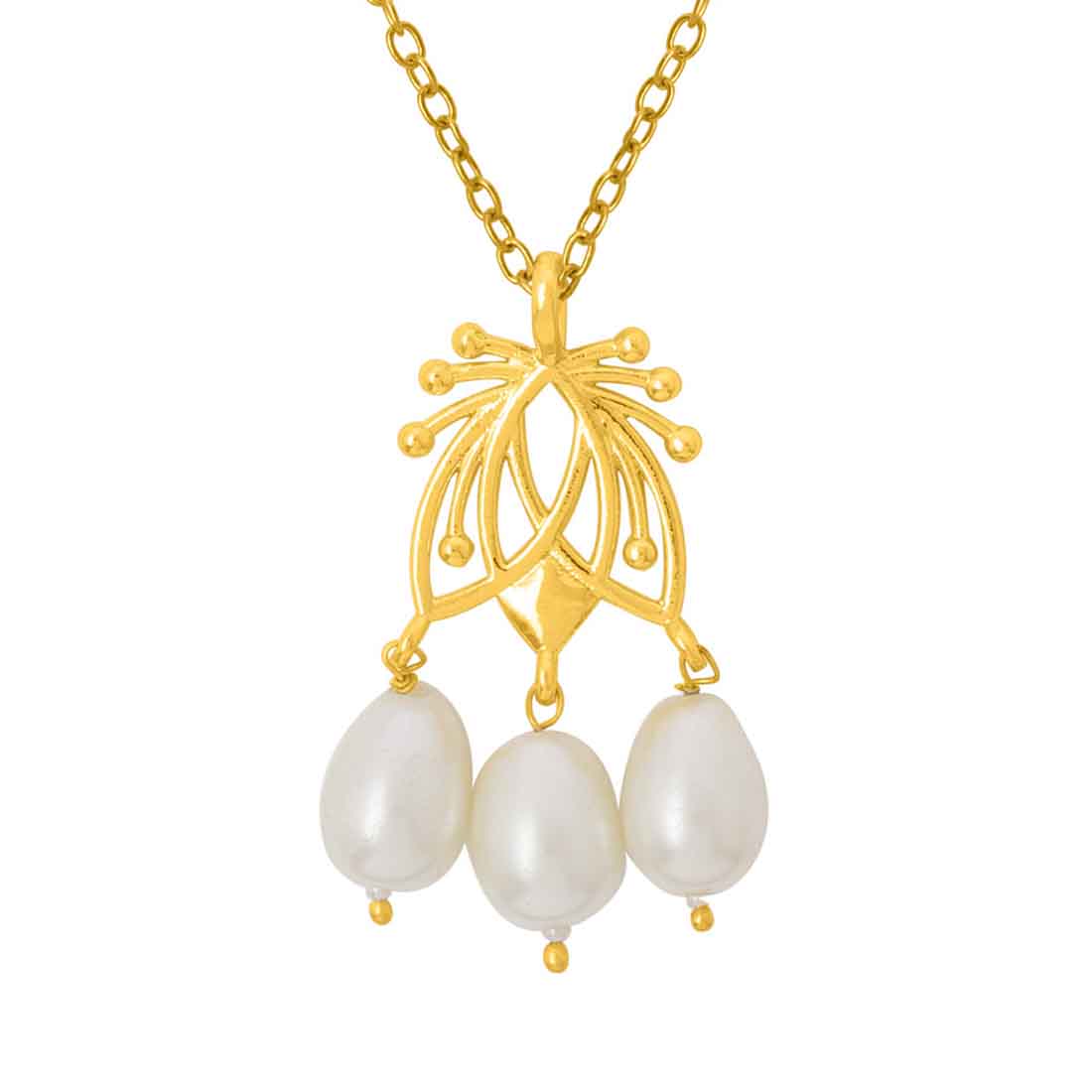 Women's Pearl Drop Pendant With Chain For - Voylla