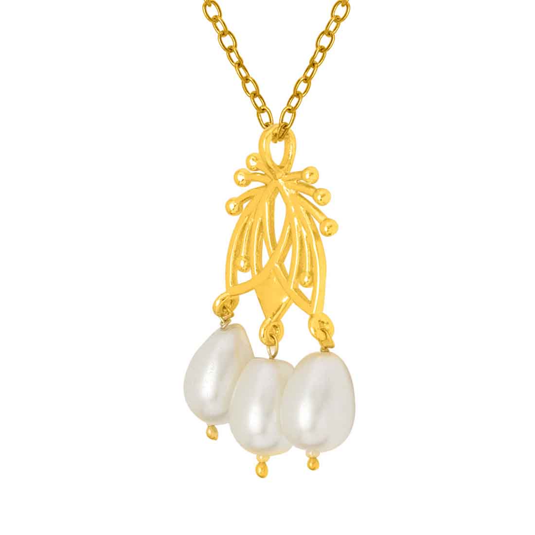 Women's Pearl Drop Pendant With Chain For - Voylla