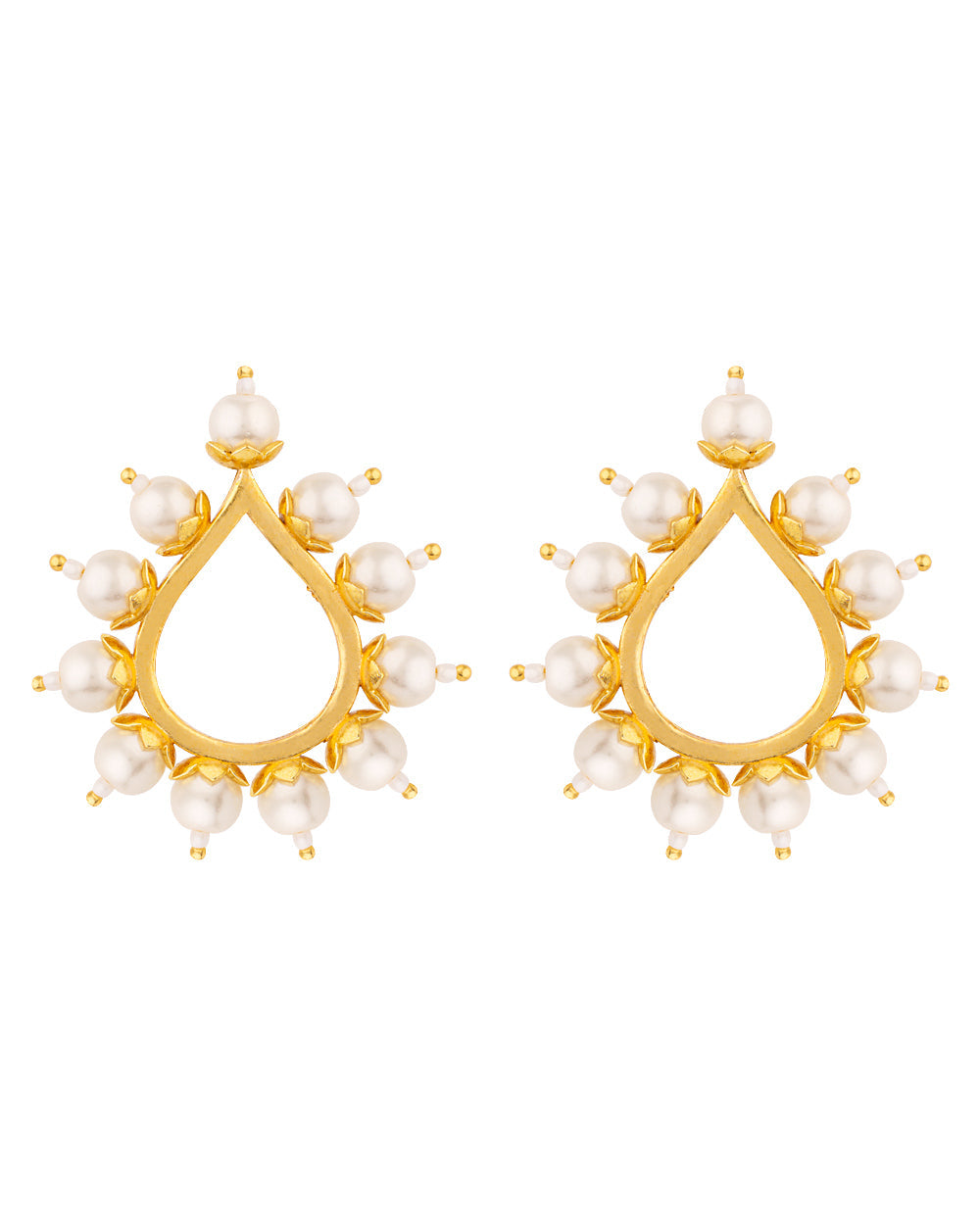 Women's Blooming Beads Teardrop Earrings - Voylla
