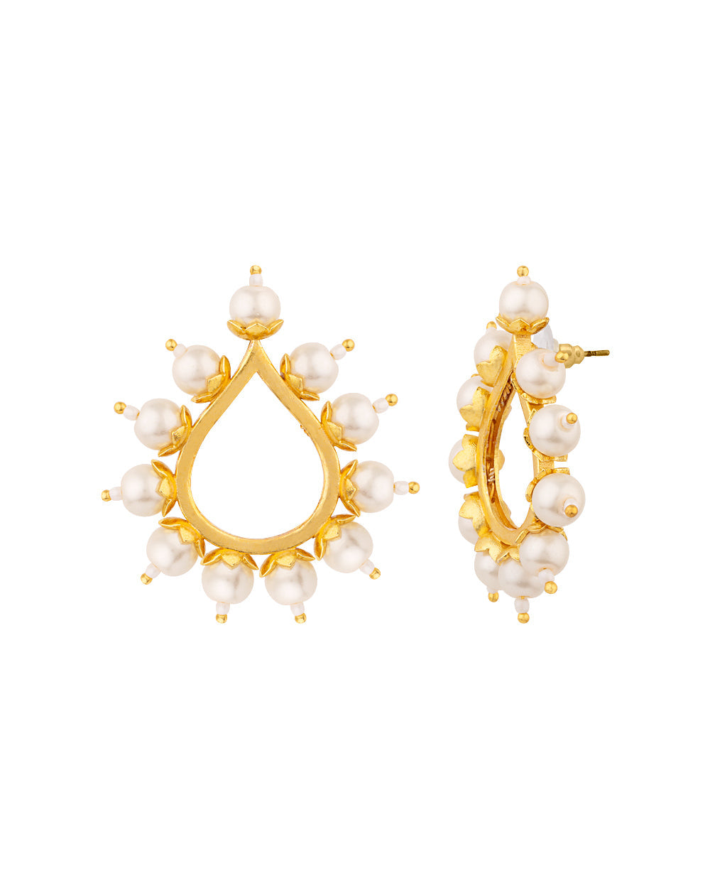 Women's Blooming Beads Teardrop Earrings - Voylla