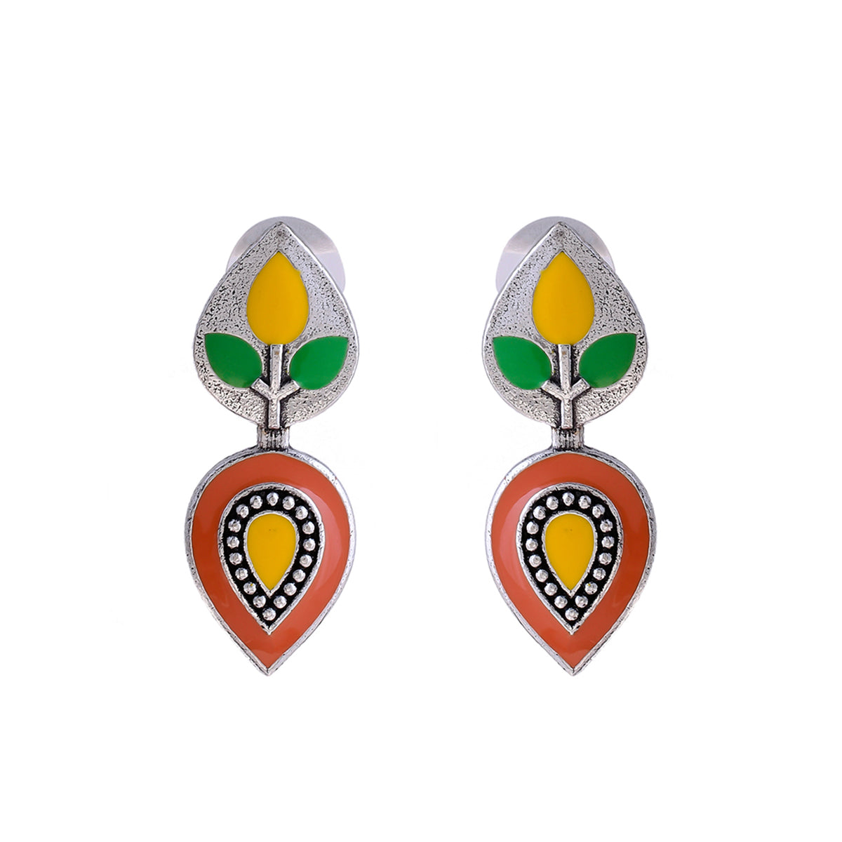 Beautiful colourful gold plated drop earrings for girls and women