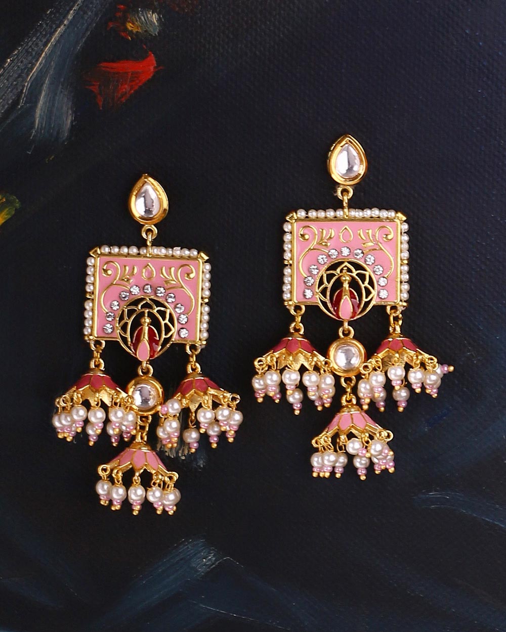 Women's Manmayi Pearl Embellished Earrings - Voylla