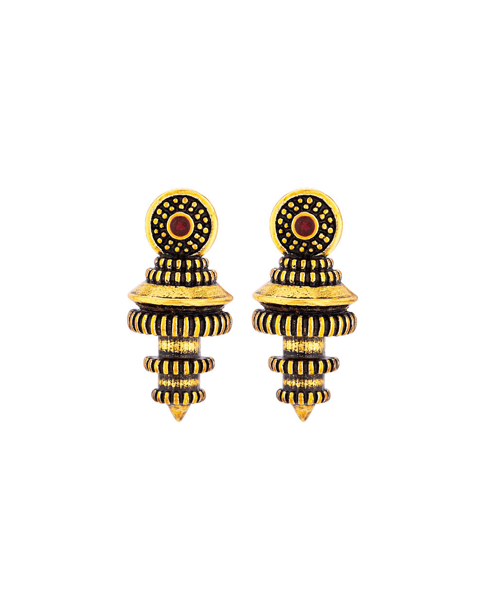 Women's Temple Of Love Tiny Drop Earrings - Voylla