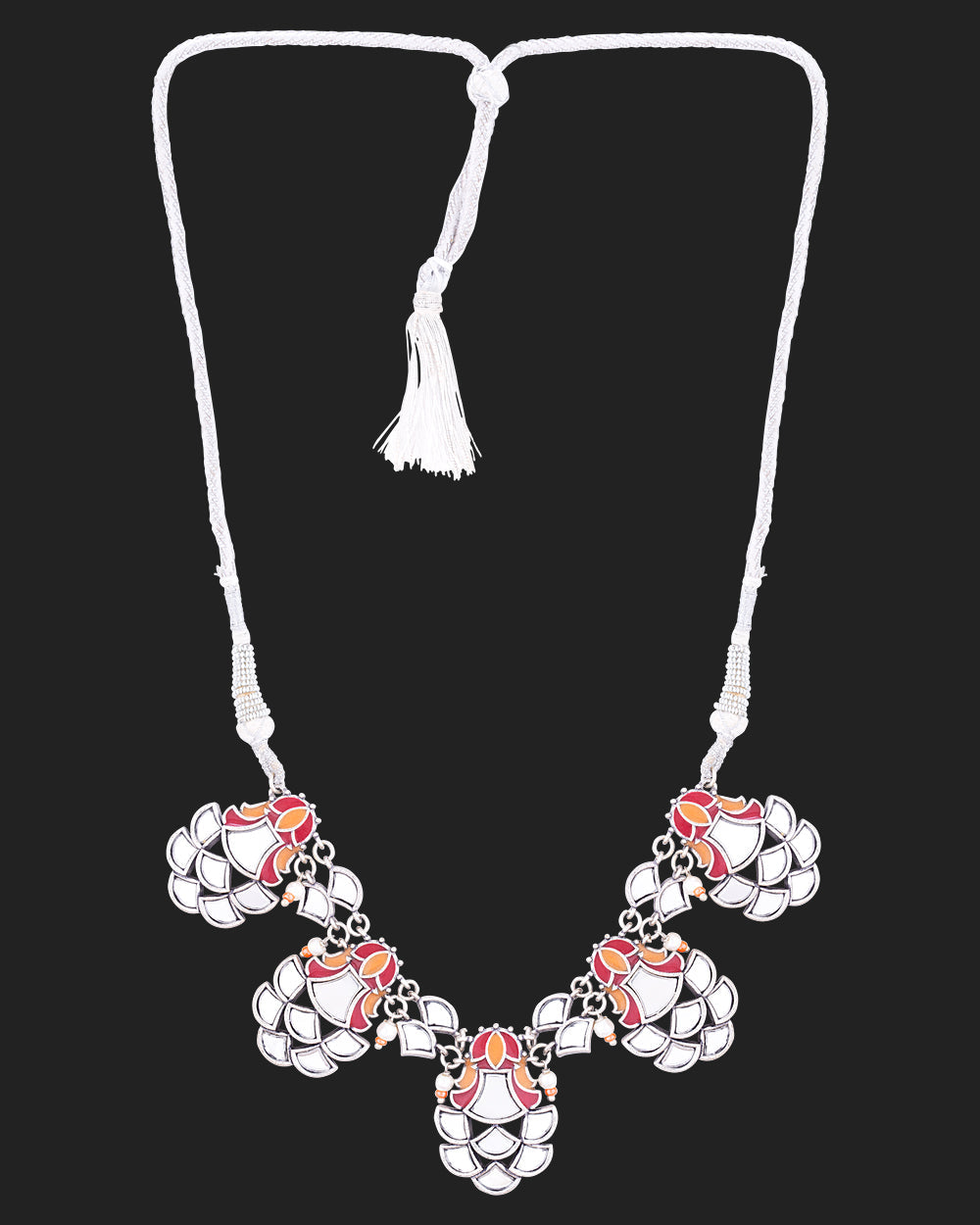 Women's Thikri Mirrored Choker Necklace Set - Voylla
