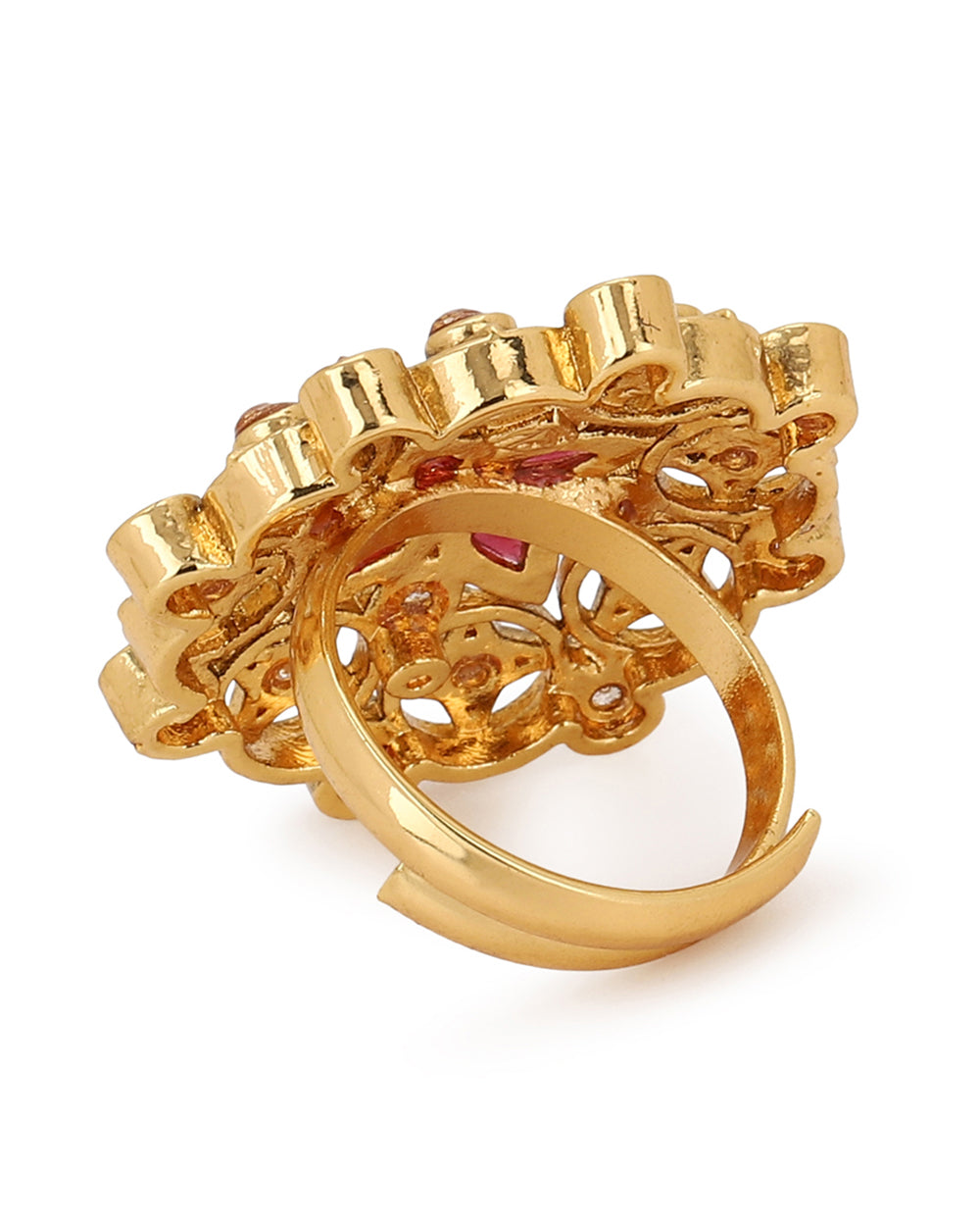 Women's Lattic Gold-Plated Ring - Voylla