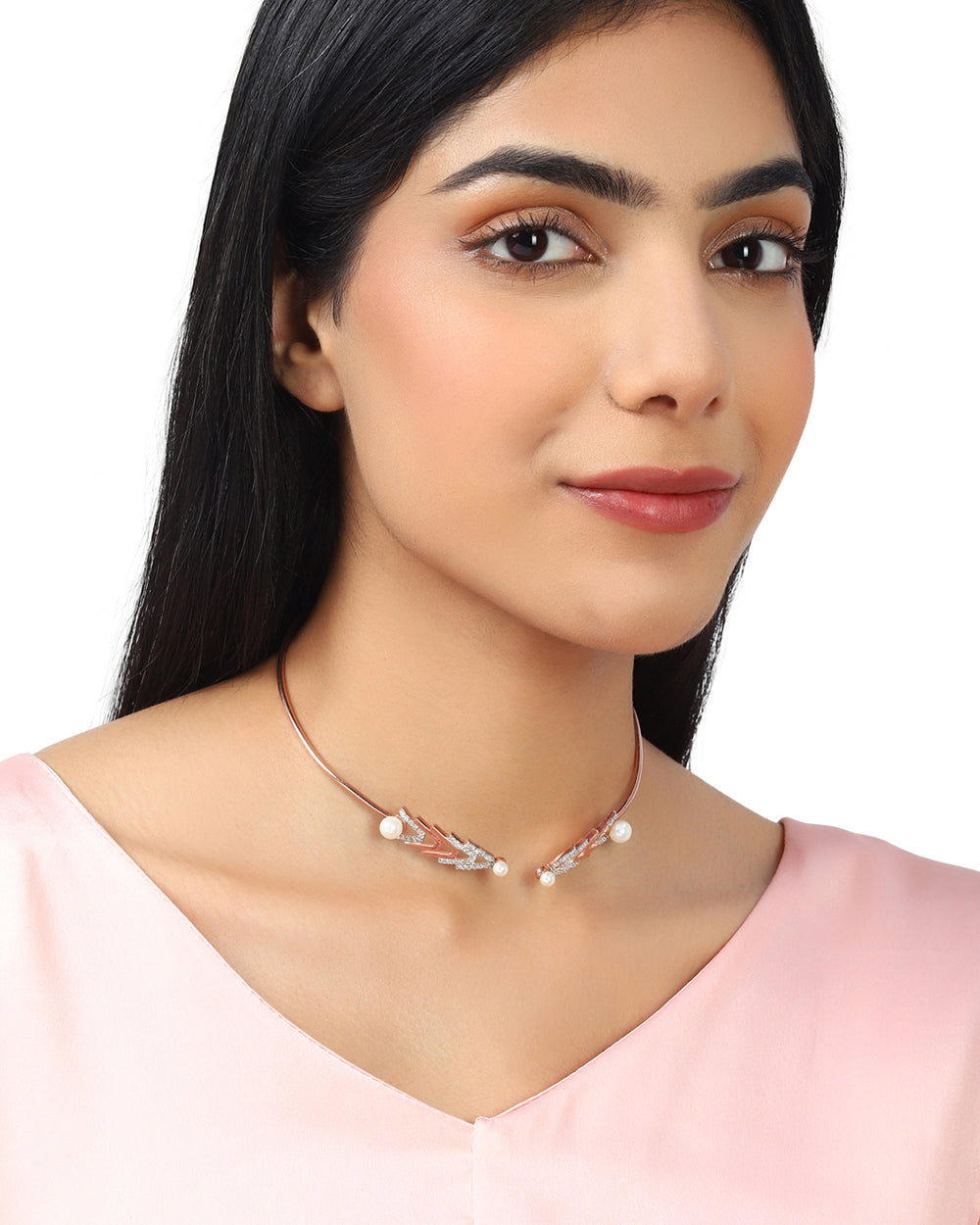 Women's Rose Gold Plated Brass Necklace - Voylla