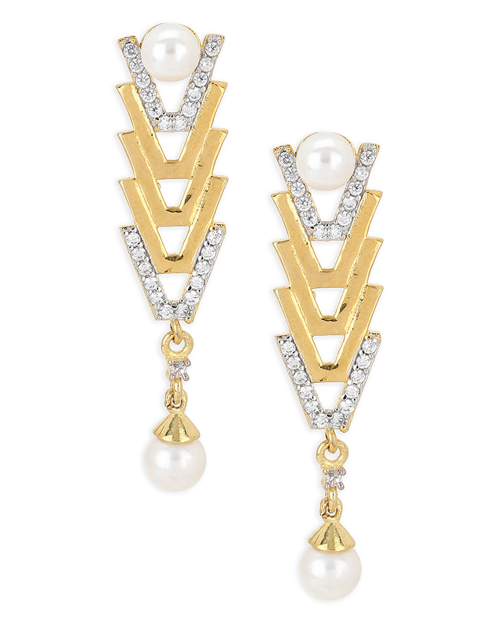 Women's Voylla Gold -Plated Brass Earrings - Voylla