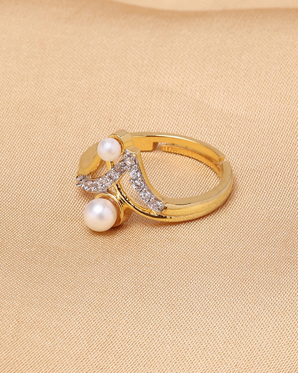 Women's Voylla Gold-Plated Brass Ring - Voylla