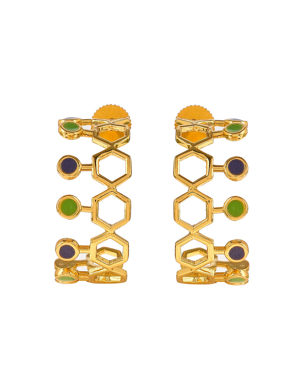 Women's Benzene Quirky Geometric Earrings - Voylla