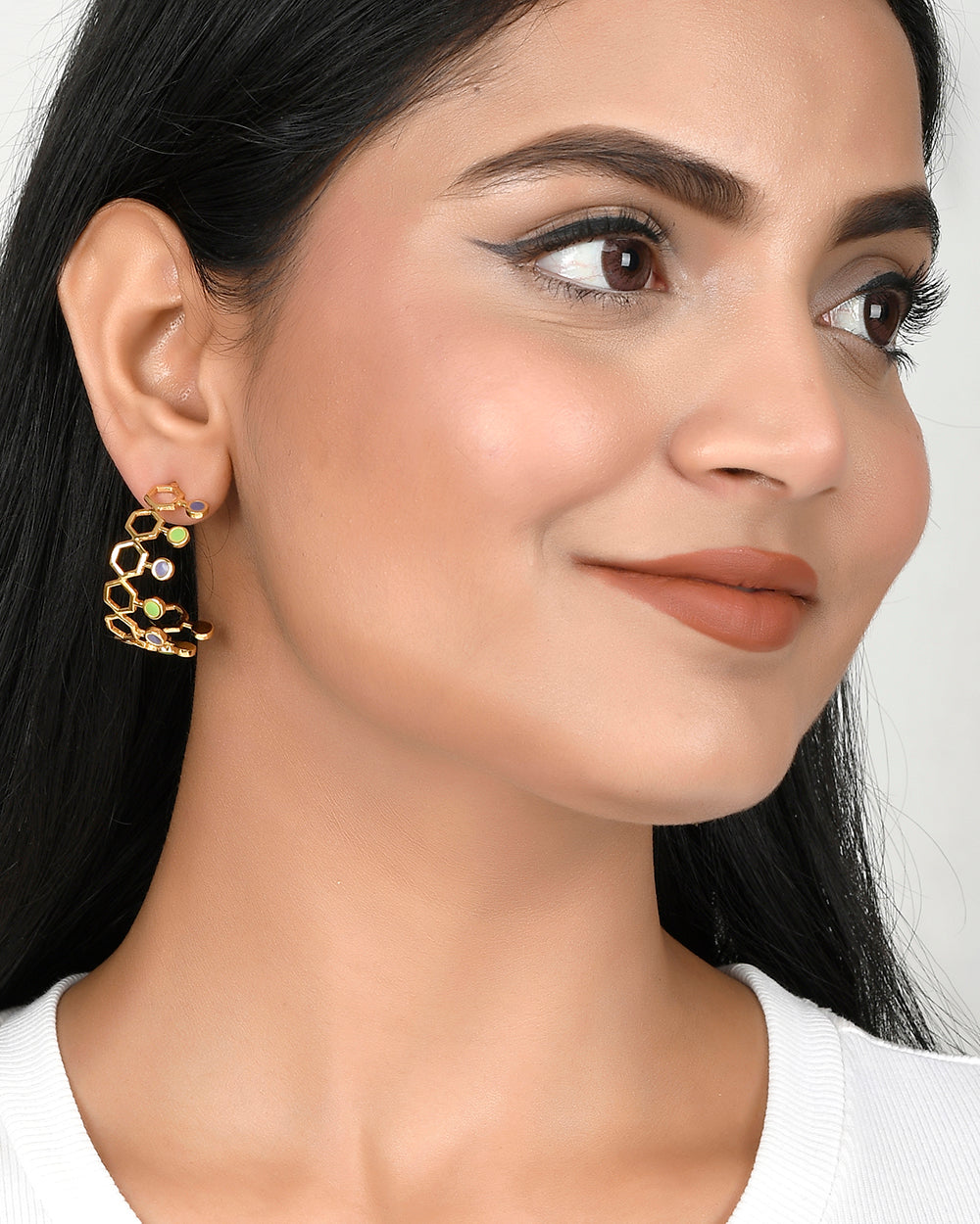 Women's Benzene Quirky Geometric Earrings - Voylla