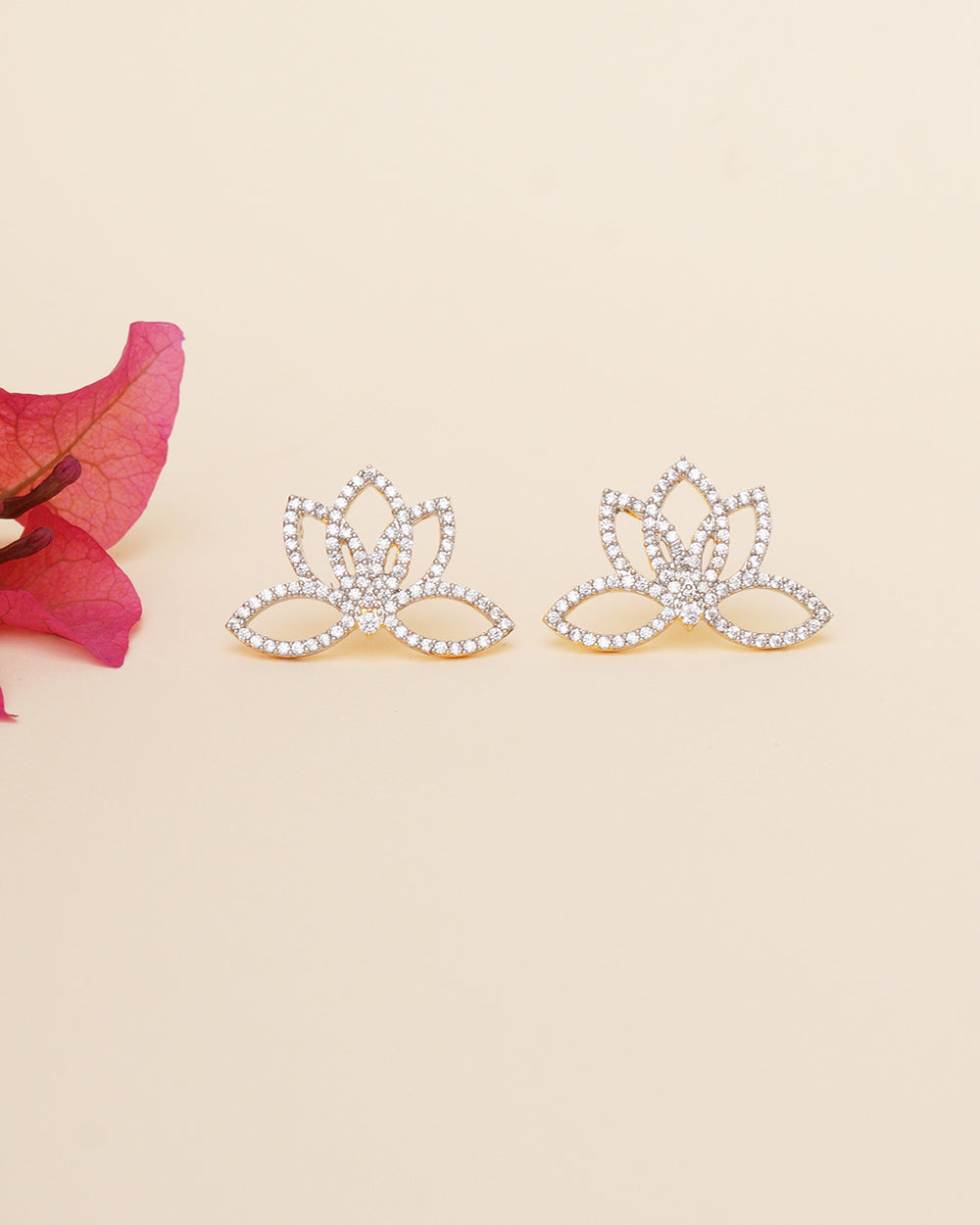 Women's Sparkling Essentials Interlocked Marquise Earrings - Voylla
