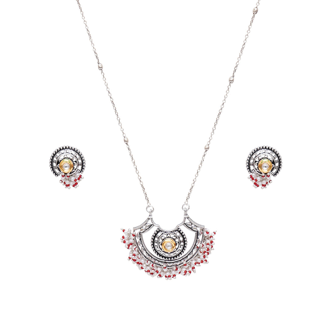 Women's Light Beaded Festive Hues Pastel Jewellery Set - Voylla
