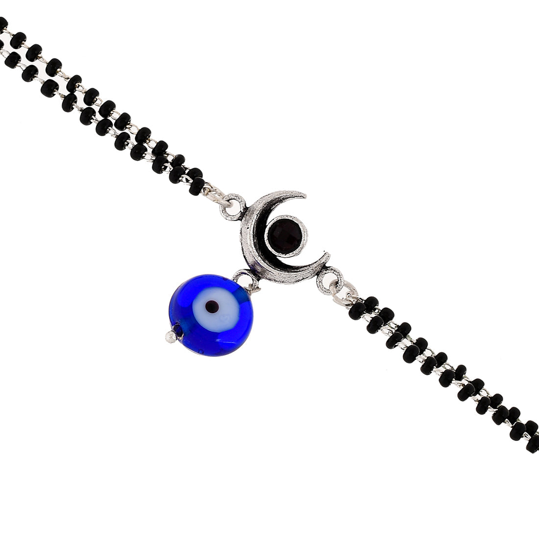 Women's Evil Eye Double Chain Hanging Bracelet - Voylla