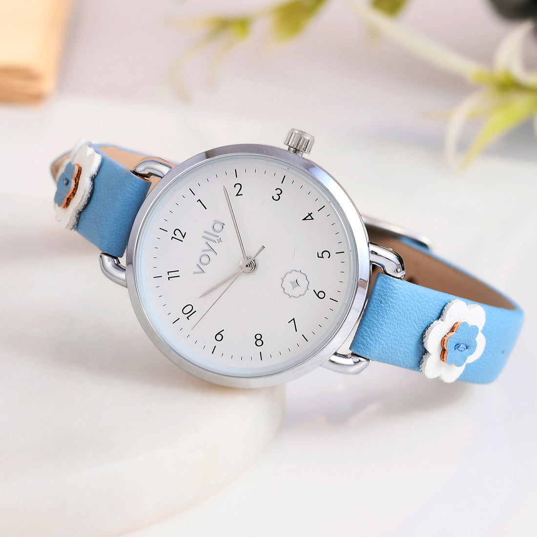 Voylla Blue And White Steel Watch - Voylla