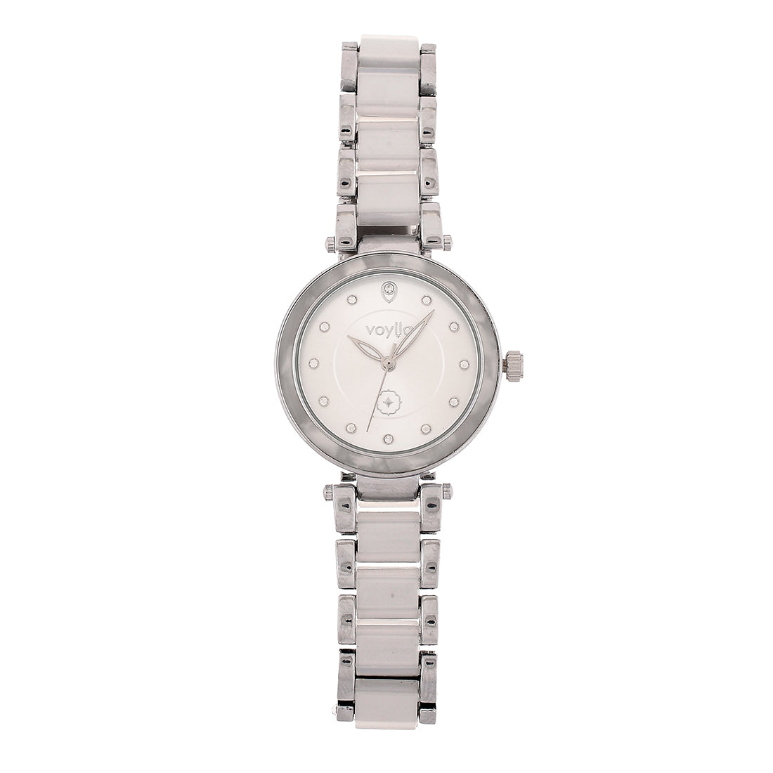 Voylla White Rhodium Plated Fashion Watch - Voylla