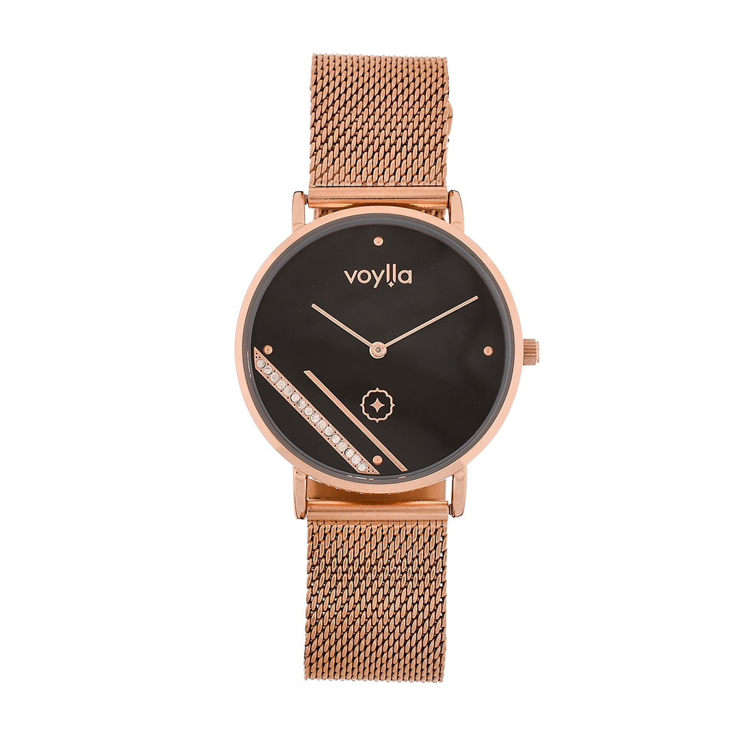 Voylla Studded Gold Toned Watch - Voylla