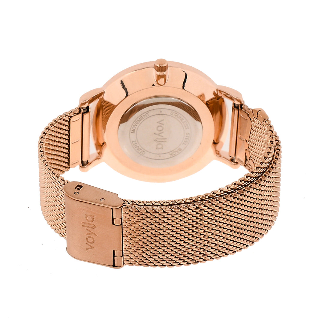 Voylla Studded Rose Gold Plated Watch - Voylla