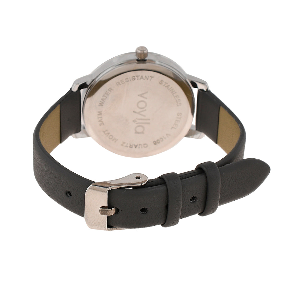 Voylla Black And Silver Luxury Watch - Voylla