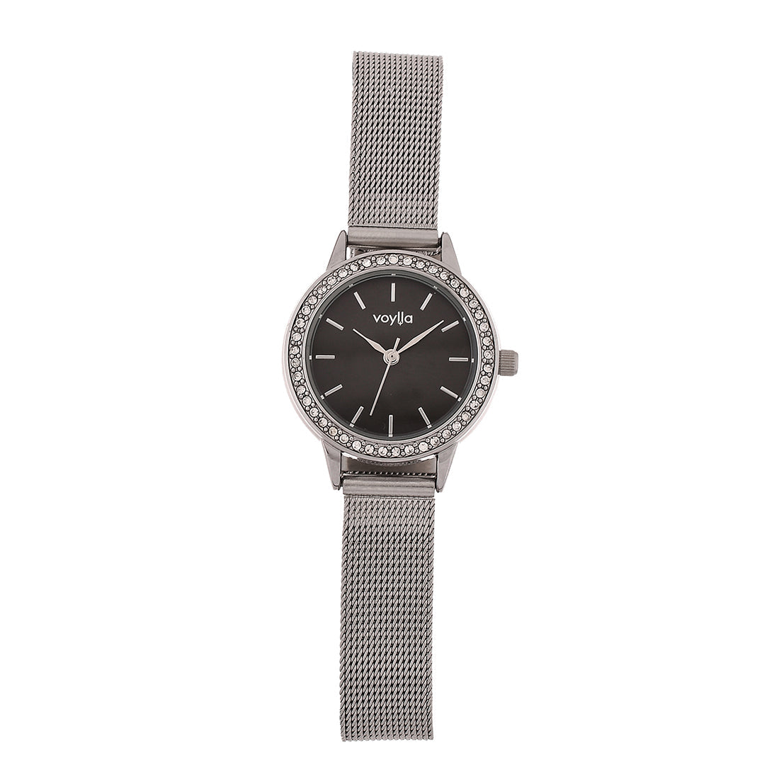 Voylla Black And Silver Luxury Watch - Voylla