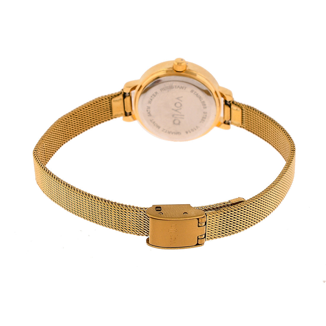 Voylla Gem Studded Gold Toned Watch - Voylla